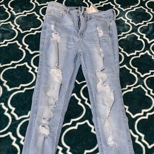 Hollister Ripped Light Blue Jeans